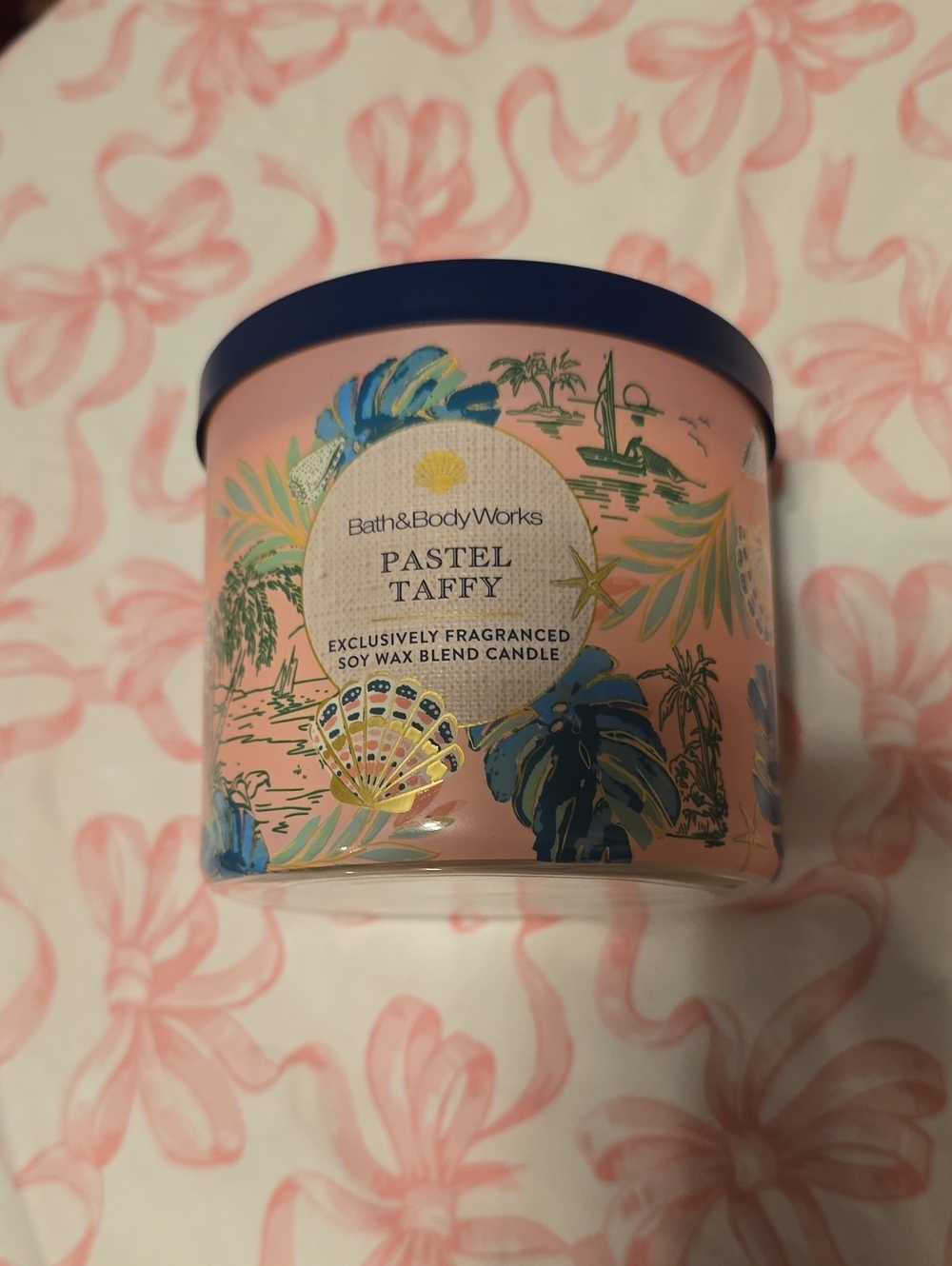BNWT Bath And Body Works Pastel Taffy 3 Wick Candle